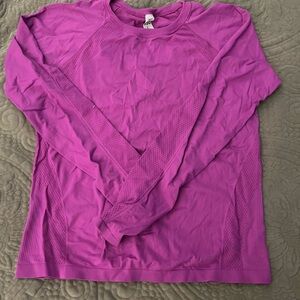 Casual Purple Long Sleeve Shirt